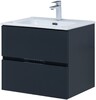 Тумба с раковиной Aquanet Алвита New 60 2 ящика, антрацит