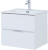 Тумба с раковиной Aquanet Алвита New 60 2 ящика, белый матовый