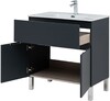 Тумба с раковиной Aquanet Алвита New 80 1 ящик, 2 дверцы, антрацит