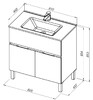 Тумба с раковиной Aquanet Алвита New 80 1 ящик, 2 дверцы, антрацит