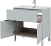 Тумба с раковиной Aquanet Алвита New 80 1 ящик, 2 дверцы, серый