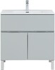 Тумба с раковиной Aquanet Алвита New 80 1 ящик, 2 дверцы, серый