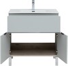 Тумба с раковиной Aquanet Алвита New 80 1 ящик, 2 дверцы, серый