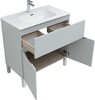 Тумба с раковиной Aquanet Алвита New 80 1 ящик, 2 дверцы, серый