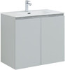 Тумба с раковиной Aquanet Алвита New 80 2 дверцы, серый