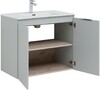 Тумба с раковиной Aquanet Алвита New 80 2 дверцы, серый