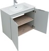 Тумба с раковиной Aquanet Алвита New 80 2 дверцы, серый
