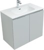 Тумба с раковиной Aquanet Алвита New 80 2 дверцы, серый