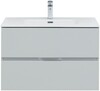 Тумба с раковиной Aquanet Алвита New 80 2 ящика, серый