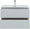 Тумба с раковиной Aquanet Алвита New 80 2 ящика, серый