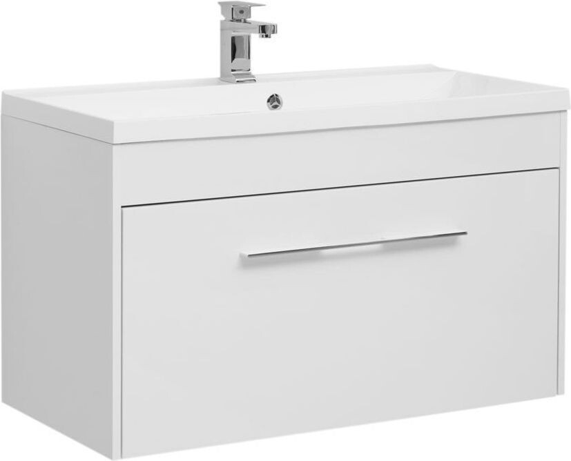 Тумба с раковиной Aquanet Августа 100 белый (раковина Нота 100)