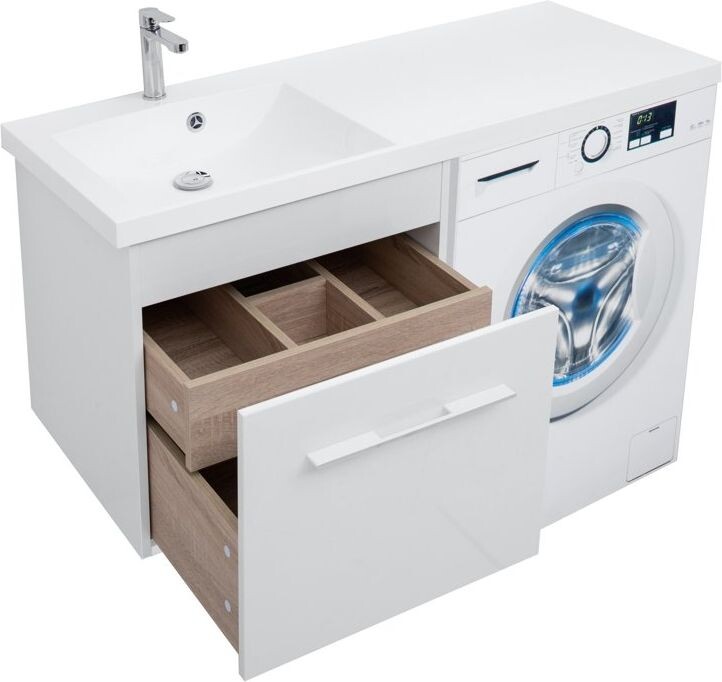 Тумба с раковиной Aquanet Августа 120 L белый