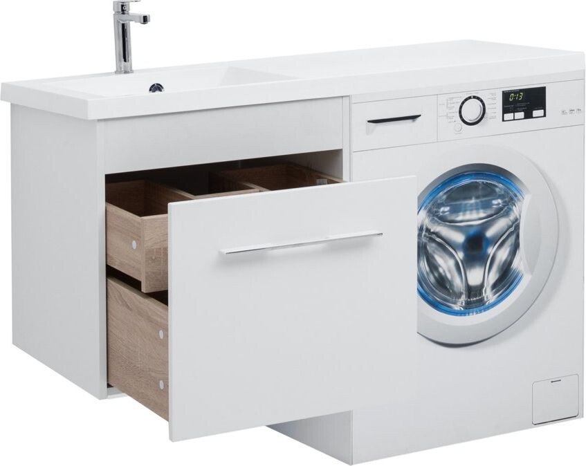 Тумба с раковиной Aquanet Августа 120 L белый