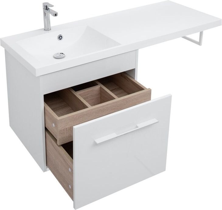 Тумба с раковиной Aquanet Августа 120 L белый