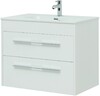 Тумба с раковиной Aquanet Августа 80 белый (ручка хром)