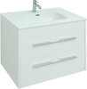 Тумба с раковиной Aquanet Августа 80 белый (ручка хром)