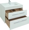 Тумба с раковиной Aquanet Августа 80 белый (ручка хром)