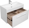 Тумба с раковиной Aquanet Августа 90 белый (ручка хром, раковина Нота)