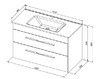Тумба с раковиной Aquanet Августа (Flat) 100 белый