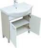 Тумба с раковиной Aquanet Донна 80 белый дуб/белый (2 дверцы)