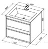 Тумба с раковиной Aquanet Lino 60 белый матовый