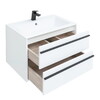 Тумба с раковиной Aquanet Lino 70 белый матовый