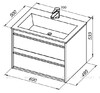 Тумба с раковиной Aquanet Lino 70 белый матовый