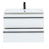 Тумба с раковиной Aquanet Lino 80 белый матовый