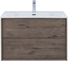 Тумба с раковиной Aquanet Lino 80 (Flat) дуб веллингтон