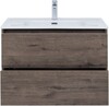 Тумба с раковиной Aquanet Lino 80 (Flat) дуб веллингтон