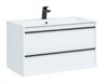Тумба с раковиной Aquanet Lino 90 белый матовый