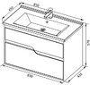 Тумба с раковиной Aquanet Модена 85 белый