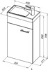 Тумба с раковиной Aquanet Нота 40 L (Moduo) белый