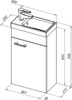 Тумба с раковиной Aquanet Нота R 40 (Moduo) белый