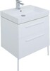 Тумба с раковиной Aquanet Nova 60 белый (2 ящика)
