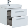 Тумба с раковиной Aquanet Nova 60 белый (2 ящика)