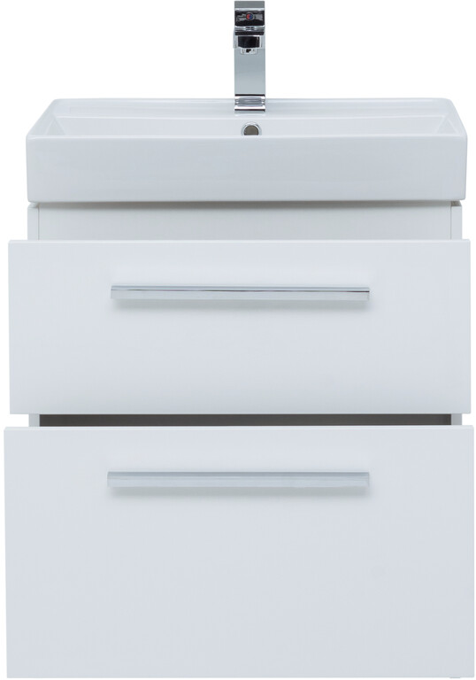 Тумба с раковиной Aquanet Nova 60 белый (2 ящика)