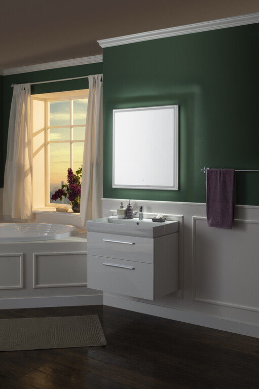 Тумба с раковиной Aquanet Nova 75 белый (2 ящика)