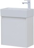 Тумба с раковиной Aquanet Nova Lite 50 белый глянец (с дверецей)