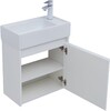Тумба с раковиной Aquanet Nova Lite 50 белый глянец (с дверецей)