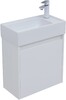 Тумба с раковиной Aquanet Nova Lite 50 белый глянец (с дверецей)