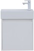 Тумба с раковиной Aquanet Nova Lite 50 белый глянец (с дверецей)