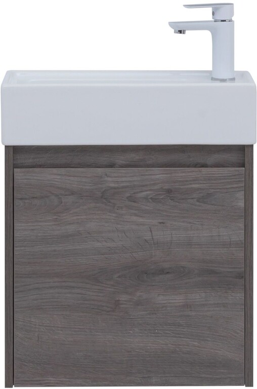 Тумба с раковиной Aquanet Nova Lite 50 дуб рошелье (с дверецей)