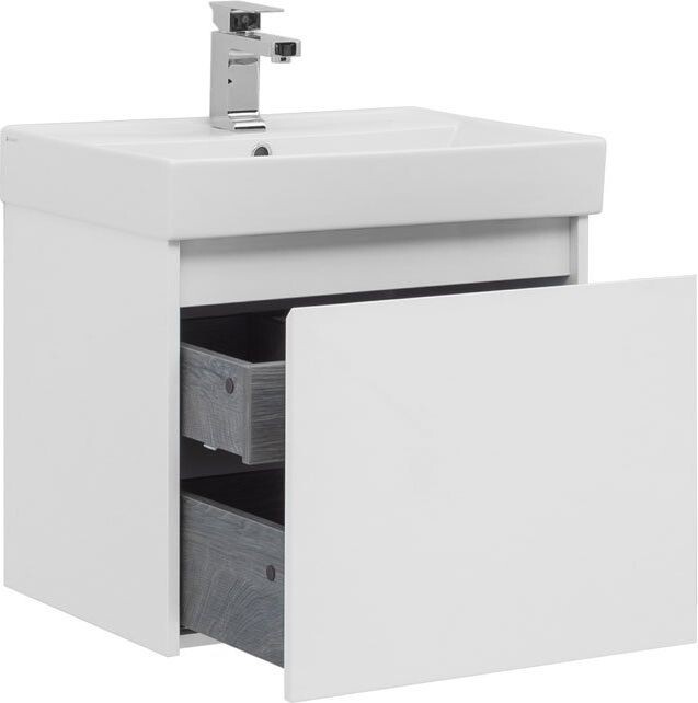 Тумба с раковиной Aquanet Nova Lite 60 белый (1 ящик)