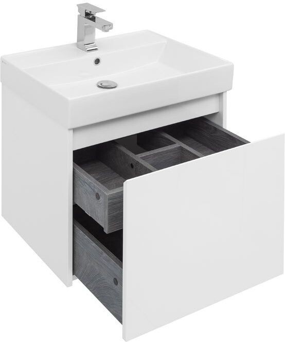 Тумба с раковиной Aquanet Nova Lite 60 белый (1 ящик)