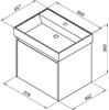 Тумба с раковиной Aquanet Nova Lite 60 белый (1 ящик)