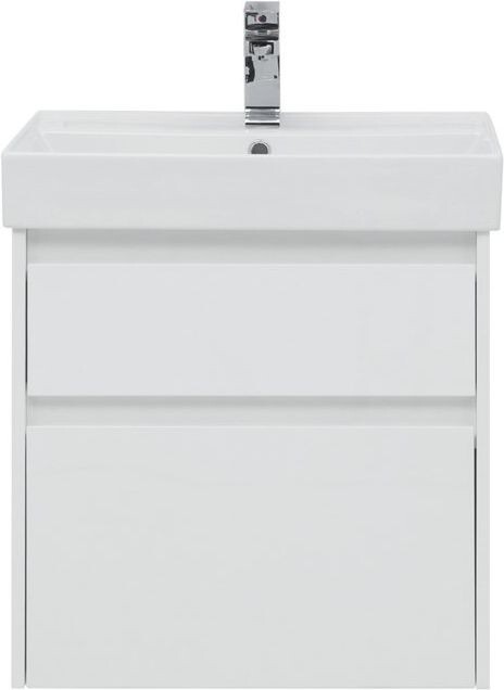Тумба с раковиной Aquanet Nova Lite 60 белый (2 ящика)