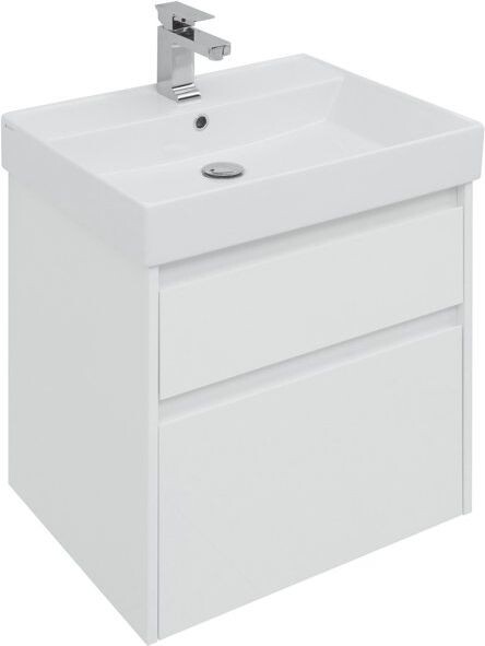 Тумба с раковиной Aquanet Nova Lite 60 белый (2 ящика)