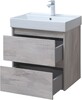 Тумба с раковиной Aquanet Nova Lite 60 дуб белый (2 ящика)