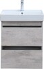 Тумба с раковиной Aquanet Nova Lite 60 дуб белый (2 ящика)